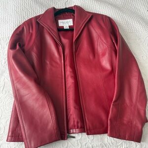 Nine West Red Leather Jacket